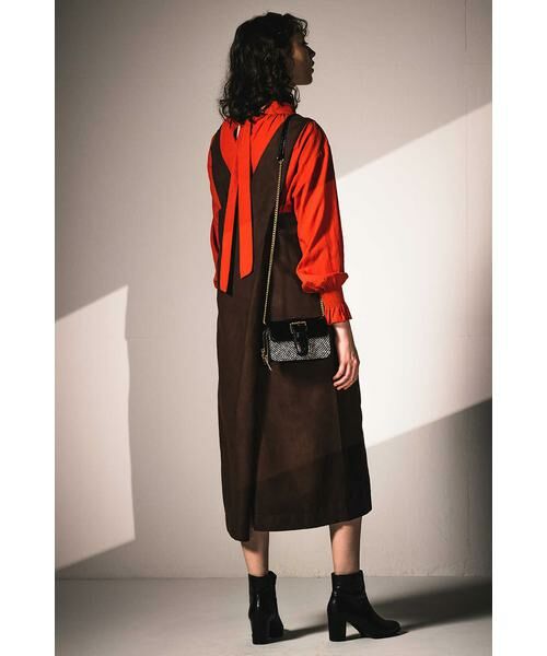 ＊＊N.Natural Beauty Basic / エヌ ナチュラルビューティーベーシック ワンピース | ピーチサックワンピース（ブラウン）