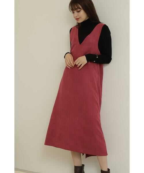 ＊＊N.Natural Beauty Basic / エヌ ナチュラルビューティーベーシック ワンピース | ピーチサックワンピース（ワイン）