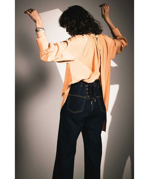 ＊＊N.Natural Beauty Basic / エヌ ナチュラルビューティーベーシック シャツ・ブラウス | ハイネックブラウス（ライトオレンジ）