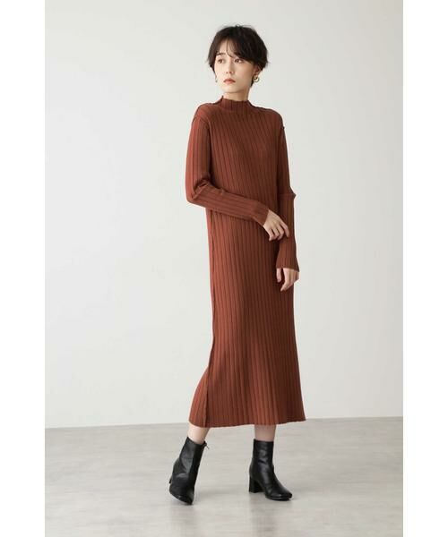 セール ワイドリブハイネックaラインワンピース ワンピース N Natural Beauty Basic エヌ ナチュラルビューティーベーシック ファッション通販 タカシマヤファッションスクエア