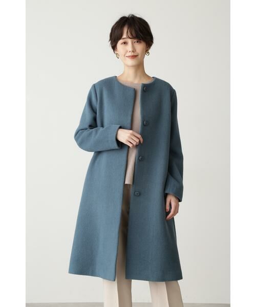 ＊＊N.Natural Beauty Basic / エヌ ナチュラルビューティーベーシック アウター | アンゴラビーバークルーネックコート | 詳細2