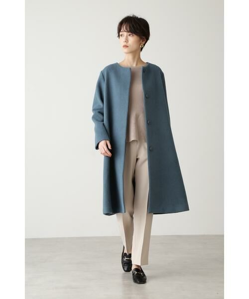 ＊＊N.Natural Beauty Basic / エヌ ナチュラルビューティーベーシック アウター | アンゴラビーバークルーネックコート | 詳細3