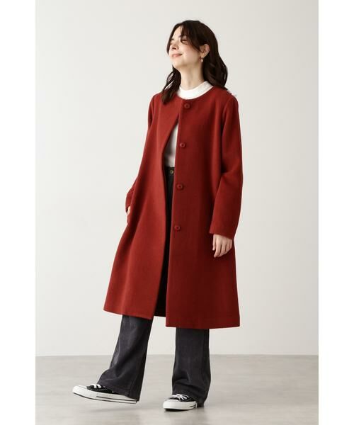 ＊＊N.Natural Beauty Basic / エヌ ナチュラルビューティーベーシック アウター | アンゴラビーバークルーネックコート | 詳細14