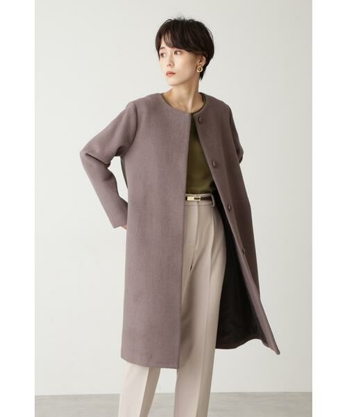 ＊＊N.Natural Beauty Basic / エヌ ナチュラルビューティーベーシック アウター | アンゴラビーバークルーネックコート | 詳細24