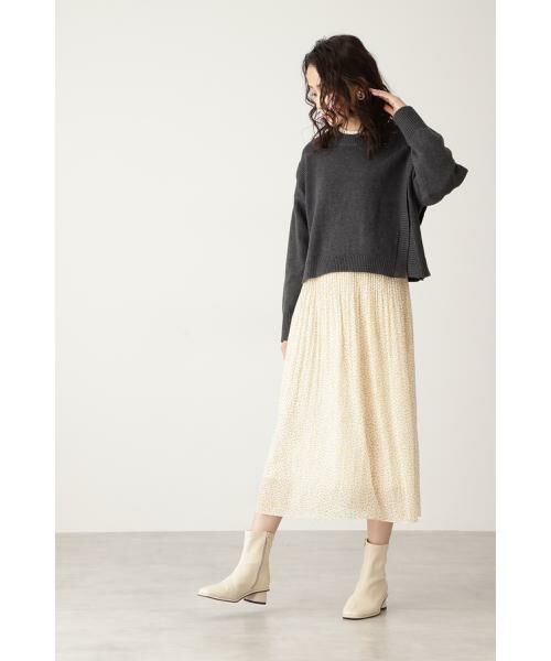 ＊＊N.Natural Beauty Basic / エヌ ナチュラルビューティーベーシック ワンピース | 小花柄プリーツワンピース | 詳細2