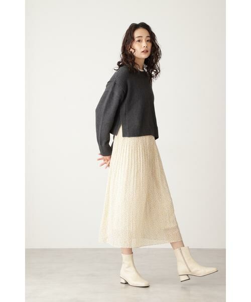 ＊＊N.Natural Beauty Basic / エヌ ナチュラルビューティーベーシック ワンピース | 小花柄プリーツワンピース | 詳細3