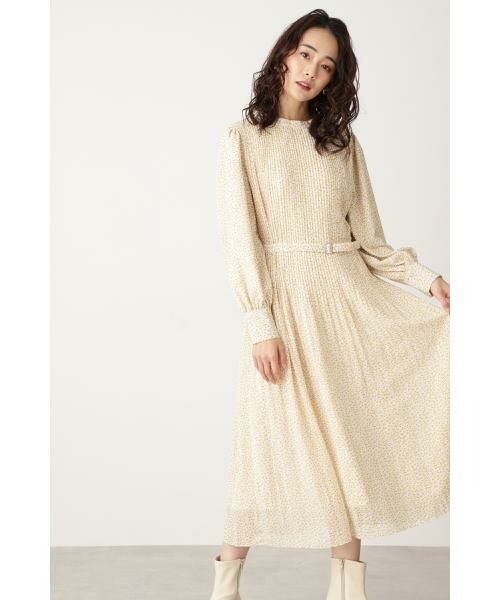 ＊＊N.Natural Beauty Basic / エヌ ナチュラルビューティーベーシック ワンピース | 小花柄プリーツワンピース | 詳細4