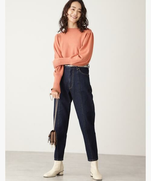 ＊＊N.Natural Beauty Basic / エヌ ナチュラルビューティーベーシック パンツ | センターシームデニムパンツ（インディゴブルー）