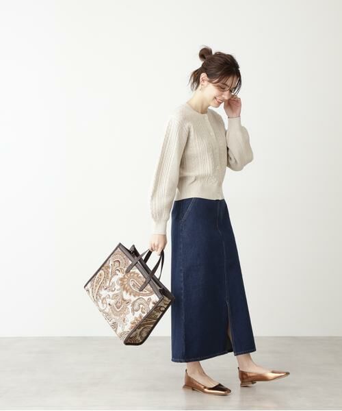 **N.Natural Beauty Basic / エヌ ナチュラルビューティーベーシック スカート | タイトマキシデニムスカート | 詳細4