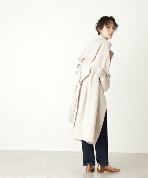 ＊＊N.Natural Beauty Basic / エヌ ナチュラルビューティーベーシック アウター | ドレープヨークトレンチコート | 詳細4