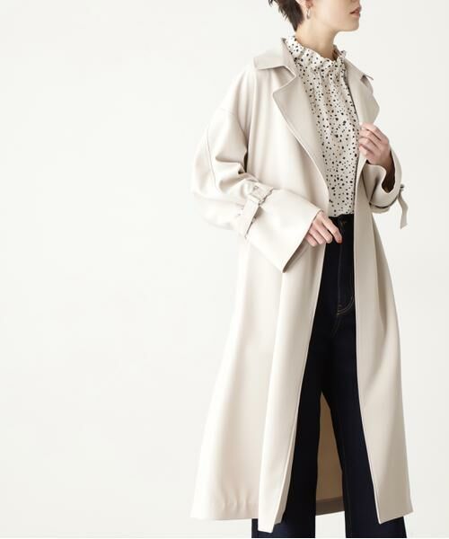 ＊＊N.Natural Beauty Basic / エヌ ナチュラルビューティーベーシック アウター | ドレープヨークトレンチコート（クリーム）