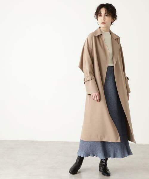 ＊＊N.Natural Beauty Basic / エヌ ナチュラルビューティーベーシック アウター | ドレープヨークトレンチコート（ベージュ）