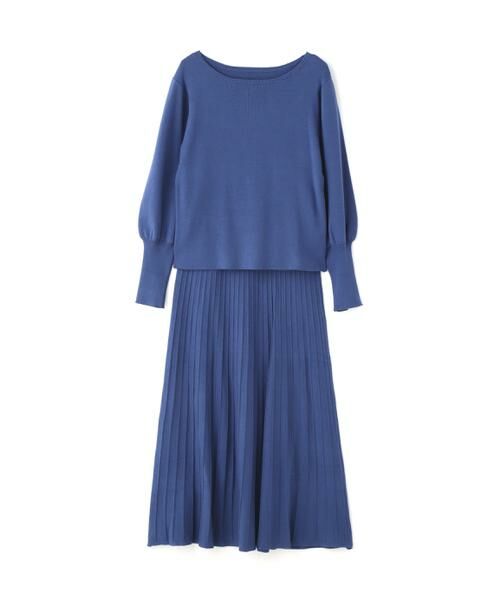 **N.Natural Beauty Basic / エヌ ナチュラルビューティーベーシック ワンピース | ボートネックニットセットアップ | 詳細1