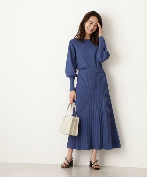 **N.Natural Beauty Basic / エヌ ナチュラルビューティーベーシック ワンピース | ボートネックニットセットアップ | 詳細2