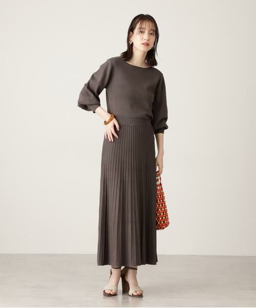 **N.Natural Beauty Basic / エヌ ナチュラルビューティーベーシック ワンピース | ボートネックニットセットアップ | 詳細8