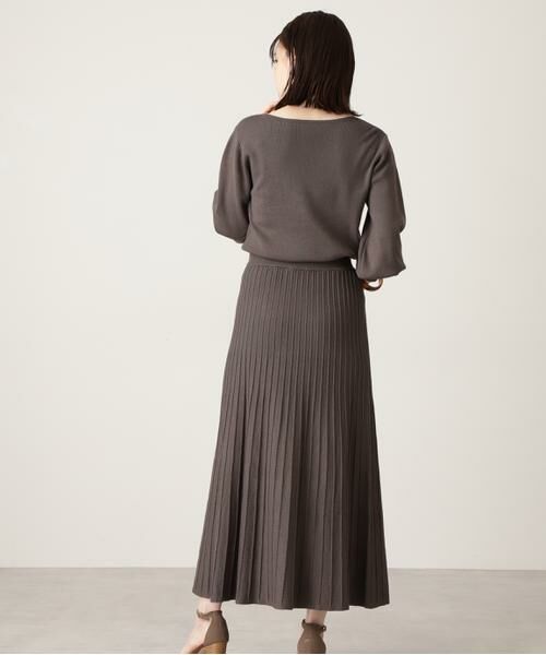 **N.Natural Beauty Basic / エヌ ナチュラルビューティーベーシック ワンピース | ボートネックニットセットアップ | 詳細9