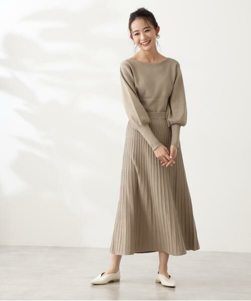 **N.Natural Beauty Basic / エヌ ナチュラルビューティーベーシック ワンピース | ボートネックニットセットアップ | 詳細16