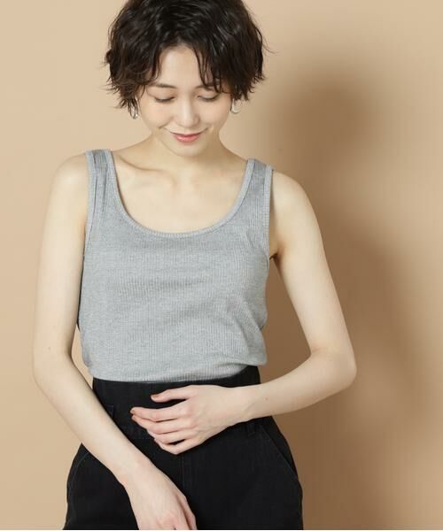 ＊＊N.Natural Beauty Basic / エヌ ナチュラルビューティーベーシック カットソー | ラメタンクトップ（グレーシルバー）