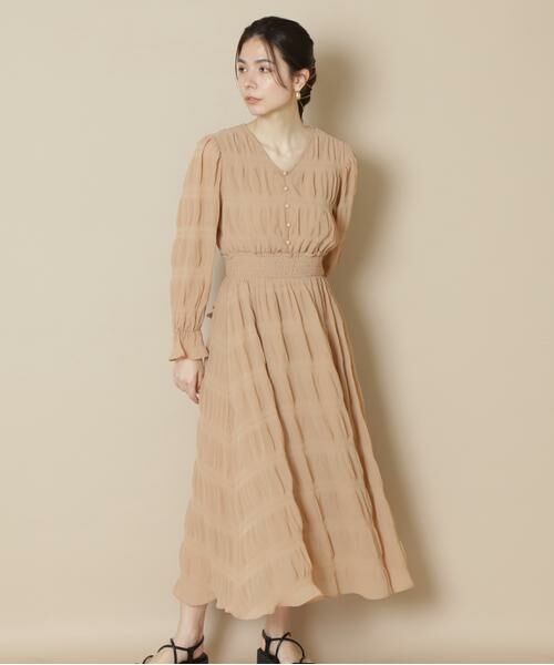 ＊＊N.Natural Beauty Basic / エヌ ナチュラルビューティーベーシック ワンピース | マジョリカプリーツワンピース（ベージュ）