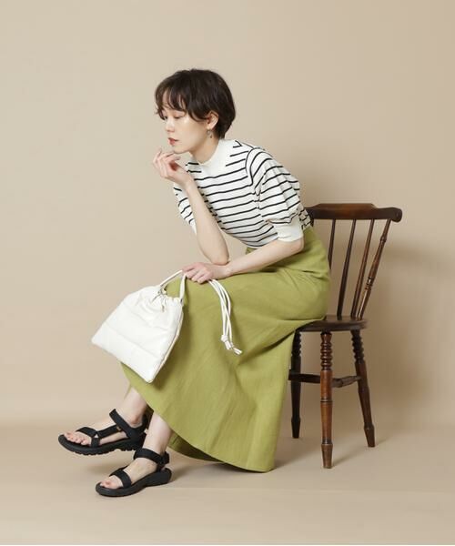 ＊＊N.Natural Beauty Basic / エヌ ナチュラルビューティーベーシック ニット・セーター | プレーティング天竺ボトルネックパフ袖ニット | 詳細2