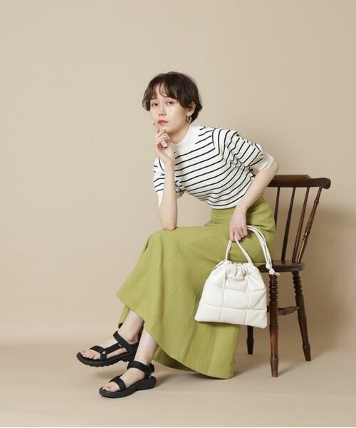 ＊＊N.Natural Beauty Basic / エヌ ナチュラルビューティーベーシック ニット・セーター | プレーティング天竺ボトルネックパフ袖ニット | 詳細3