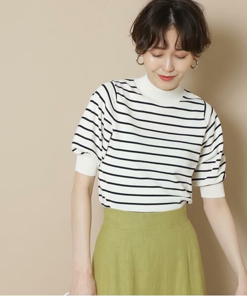 ＊＊N.Natural Beauty Basic / エヌ ナチュラルビューティーベーシック ニット・セーター | プレーティング天竺ボトルネックパフ袖ニット | 詳細4