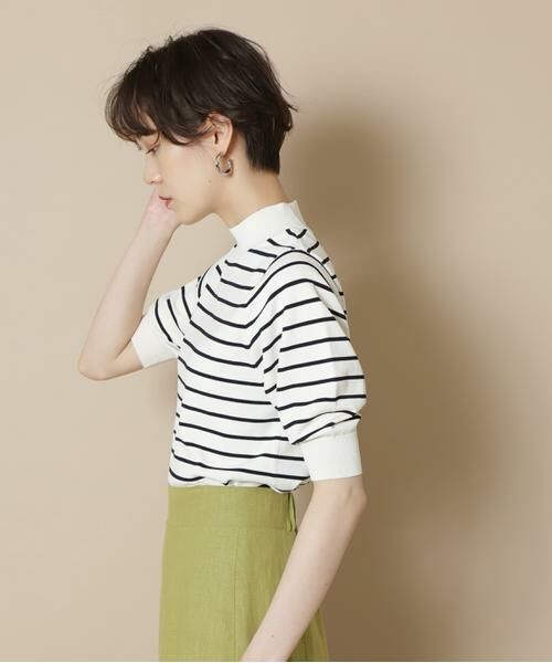 ＊＊N.Natural Beauty Basic / エヌ ナチュラルビューティーベーシック ニット・セーター | プレーティング天竺ボトルネックパフ袖ニット | 詳細6