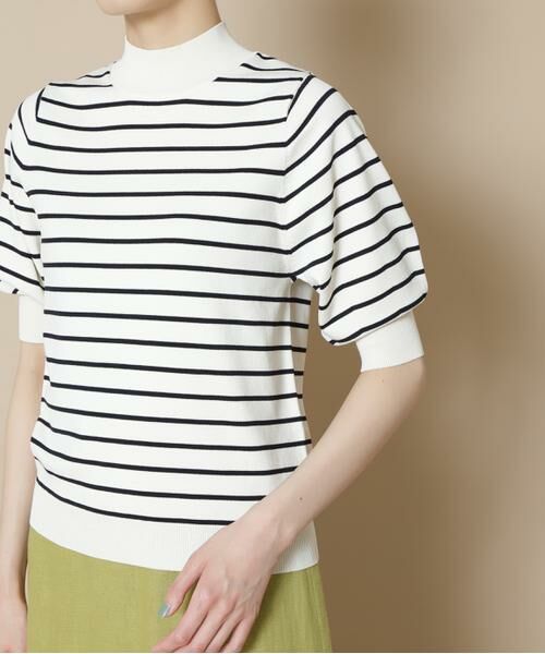 ＊＊N.Natural Beauty Basic / エヌ ナチュラルビューティーベーシック ニット・セーター | プレーティング天竺ボトルネックパフ袖ニット | 詳細7