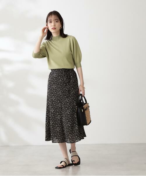 ＊＊N.Natural Beauty Basic / エヌ ナチュラルビューティーベーシック ニット・セーター | プレーティング天竺ボトルネックパフ袖ニット | 詳細10