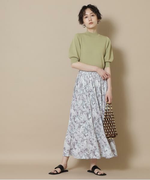 ＊＊N.Natural Beauty Basic / エヌ ナチュラルビューティーベーシック ニット・セーター | プレーティング天竺ボトルネックパフ袖ニット | 詳細12