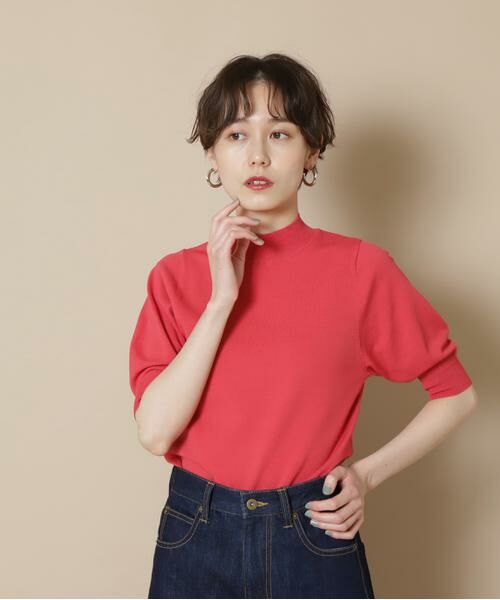 ＊＊N.Natural Beauty Basic / エヌ ナチュラルビューティーベーシック ニット・セーター | プレーティング天竺ボトルネックパフ袖ニット | 詳細25