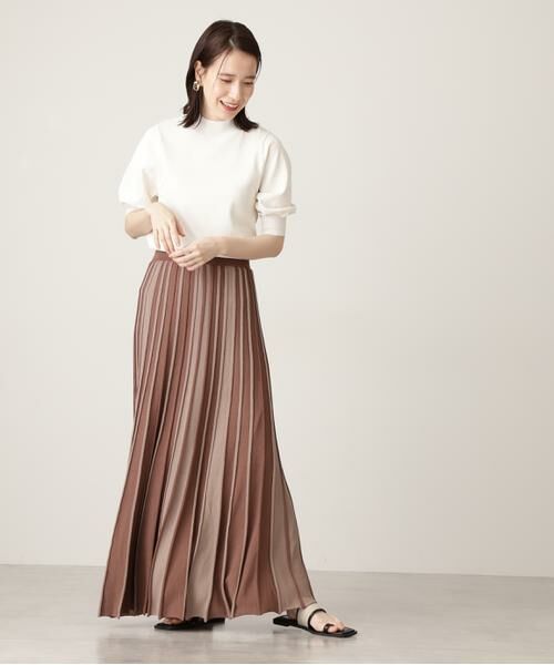 ＊＊N.Natural Beauty Basic / エヌ ナチュラルビューティーベーシック ニット・セーター | プレーティング天竺ボトルネックパフ袖ニット | 詳細29