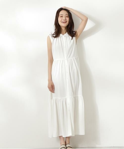 セール ノースリーブバンドカラーシャツワンピース S Size Line ワンピース N Natural Beauty Basic エヌ ナチュラルビューティーベーシック ファッション通販 タカシマヤファッションスクエア