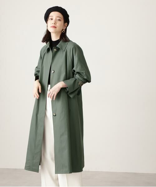 ＊＊N.Natural Beauty Basic / エヌ ナチュラルビューティーベーシック アウター | ラグランステンカラーコート（カーキ）