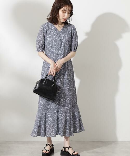 バイカラーコバナプリントマキシワンピース N.（N. Natural Beauty Basic）（エヌエヌナチュラル