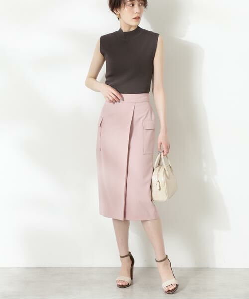 ＊＊N.Natural Beauty Basic / エヌ ナチュラルビューティーベーシック スカート | フラップポケットタイトスカート《S Size Line》（ピンク）