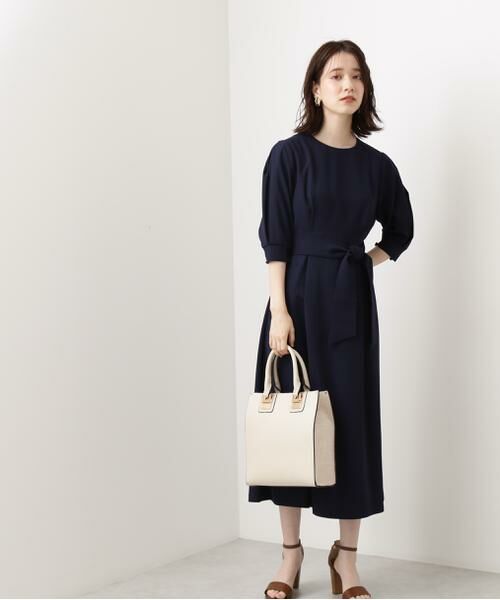 ＊＊N.Natural Beauty Basic / エヌ ナチュラルビューティーベーシック ワンピース | サッシュベルト付ワンピース | 詳細4