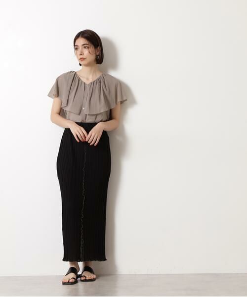 ＊＊N.Natural Beauty Basic / エヌ ナチュラルビューティーベーシック シャツ・ブラウス | コットンシフォンケープブラウス | 詳細7