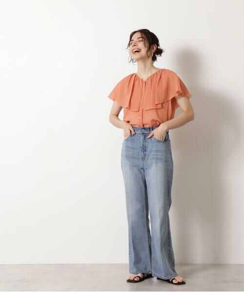 ＊＊N.Natural Beauty Basic / エヌ ナチュラルビューティーベーシック シャツ・ブラウス | コットンシフォンケープブラウス | 詳細13