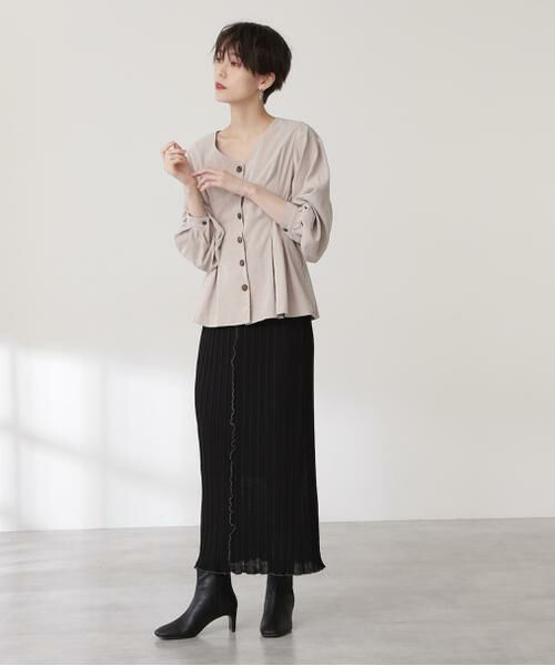 ＊＊N.Natural Beauty Basic / エヌ ナチュラルビューティーベーシック スカート | カットプリーツタイトスカート | 詳細11