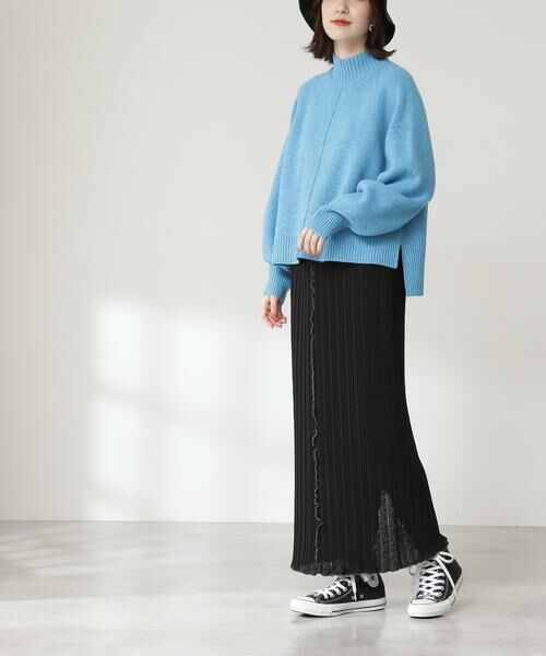 ＊＊N.Natural Beauty Basic / エヌ ナチュラルビューティーベーシック スカート | カットプリーツタイトスカート（ブラック）