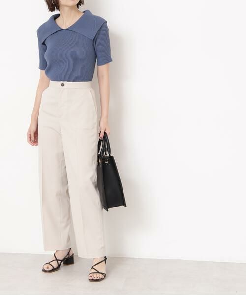 ＊＊N.Natural Beauty Basic / エヌ ナチュラルビューティーベーシック パンツ | センタープレスストレートパンツ（ベージュ）