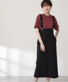 ハイウエストデニムジャンパースカート