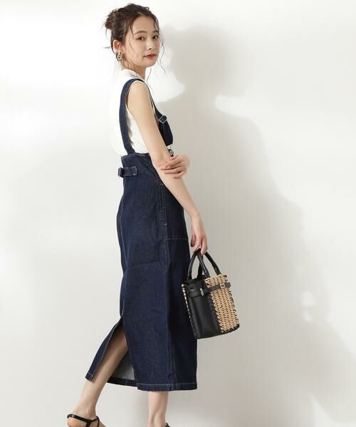 ＊＊N.Natural Beauty Basic / エヌ ナチュラルビューティーベーシック ワンピース | ハイウエストデニムジャンパースカート | 詳細3