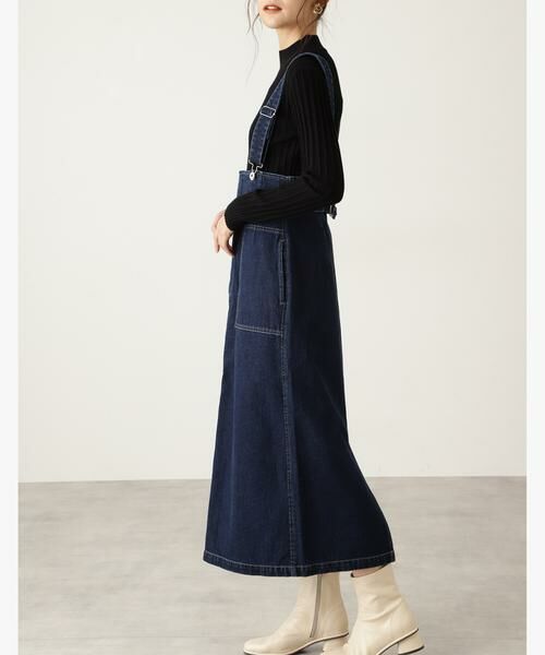 ＊＊N.Natural Beauty Basic / エヌ ナチュラルビューティーベーシック ワンピース | ハイウエストデニムジャンパースカート | 詳細7