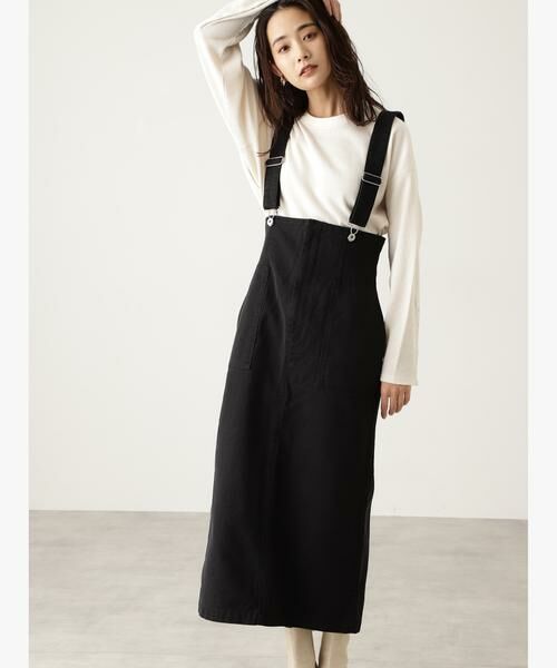 ＊＊N.Natural Beauty Basic / エヌ ナチュラルビューティーベーシック ワンピース | ハイウエストデニムジャンパースカート | 詳細16