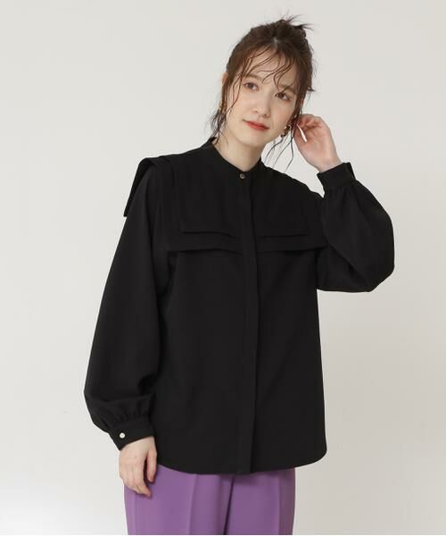 ＊＊N.Natural Beauty Basic / エヌ ナチュラルビューティーベーシック シャツ・ブラウス | ダブルスクエアカラーブラウス | 詳細10