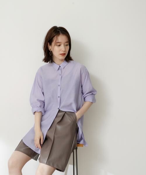 ＊＊N.Natural Beauty Basic / エヌ ナチュラルビューティーベーシック シャツ・ブラウス | シアーロングシャツ | 詳細18