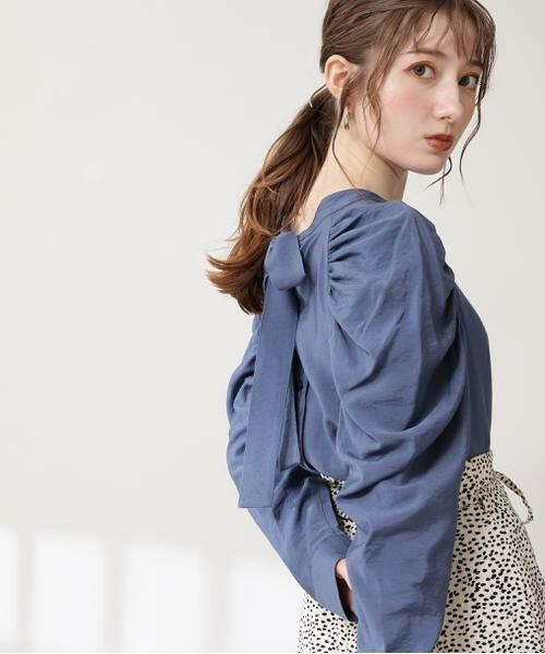 ＊＊N.Natural Beauty Basic / エヌ ナチュラルビューティーベーシック シャツ・ブラウス | バックリボンギャザースリーブブラウス | 詳細4