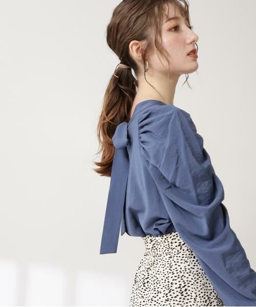 ＊＊N.Natural Beauty Basic / エヌ ナチュラルビューティーベーシック シャツ・ブラウス | バックリボンギャザースリーブブラウス | 詳細5